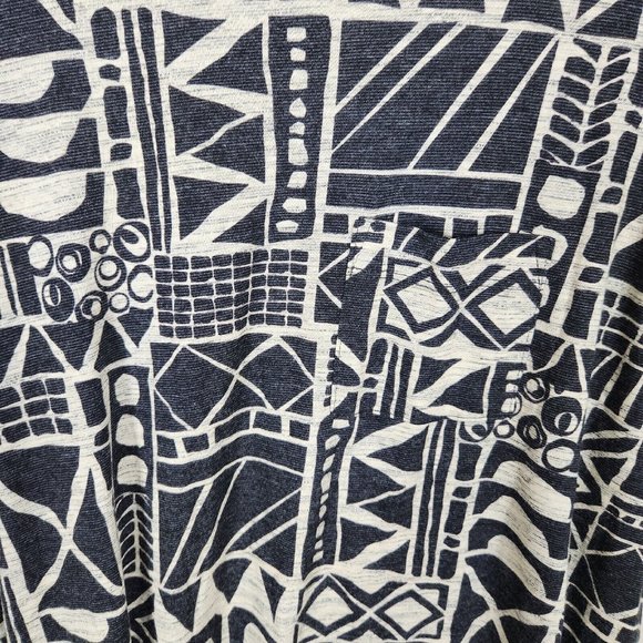 Lularoe Dress Womens XXS Black Carly Swing Aztec Geometric Tribal High Low - Picture 4 of 11